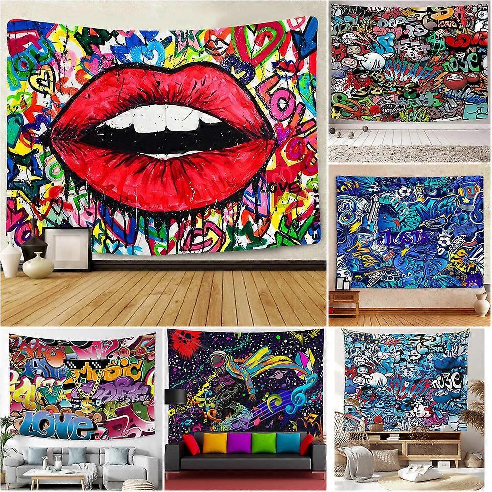 Large Graffiti Letters 3D Wall Hanging Backdrop Tapestry Blanket Bedspread Mural