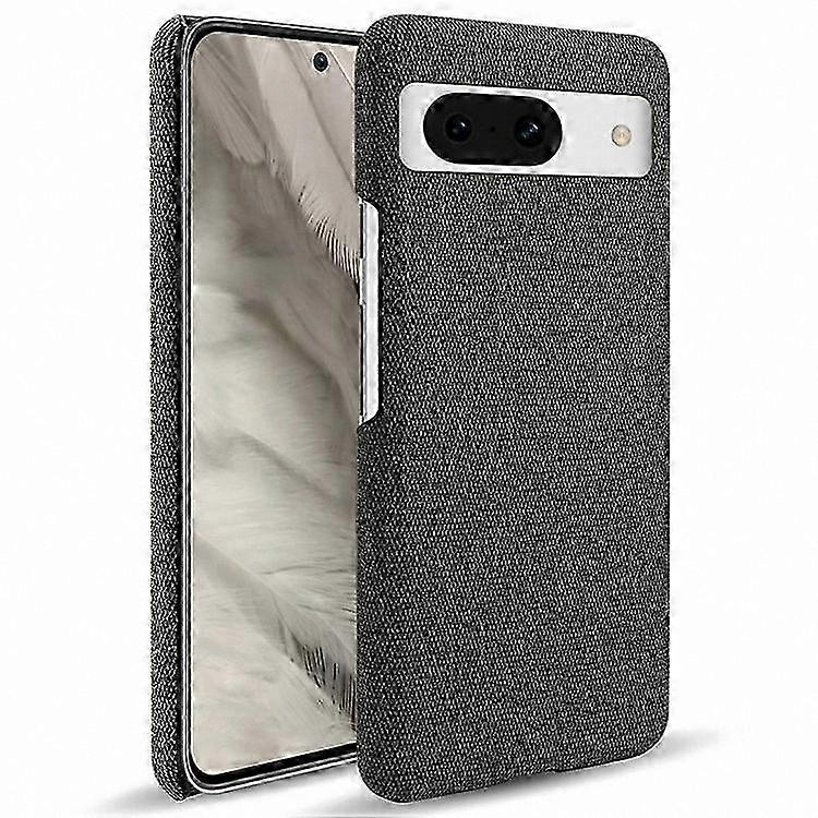Fabric Cloth and PC Material Phone Case for Pixel 8a, Solid Color Design Back Cover