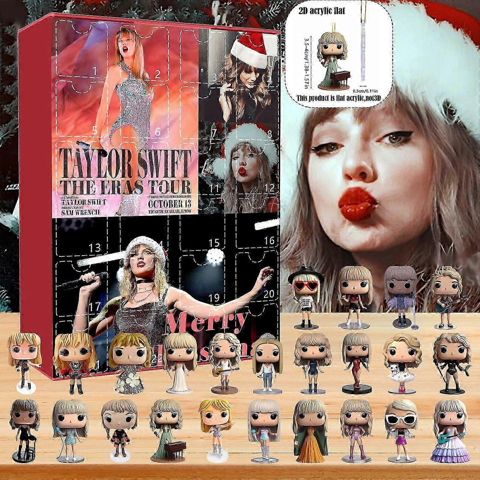 2025 Taylor Swift Christmas Advent Calendar - 24 Days Countdown Calendar Stray Kids peripheral blind box Acrylic Ornaments, Reusable Christmas Tree De