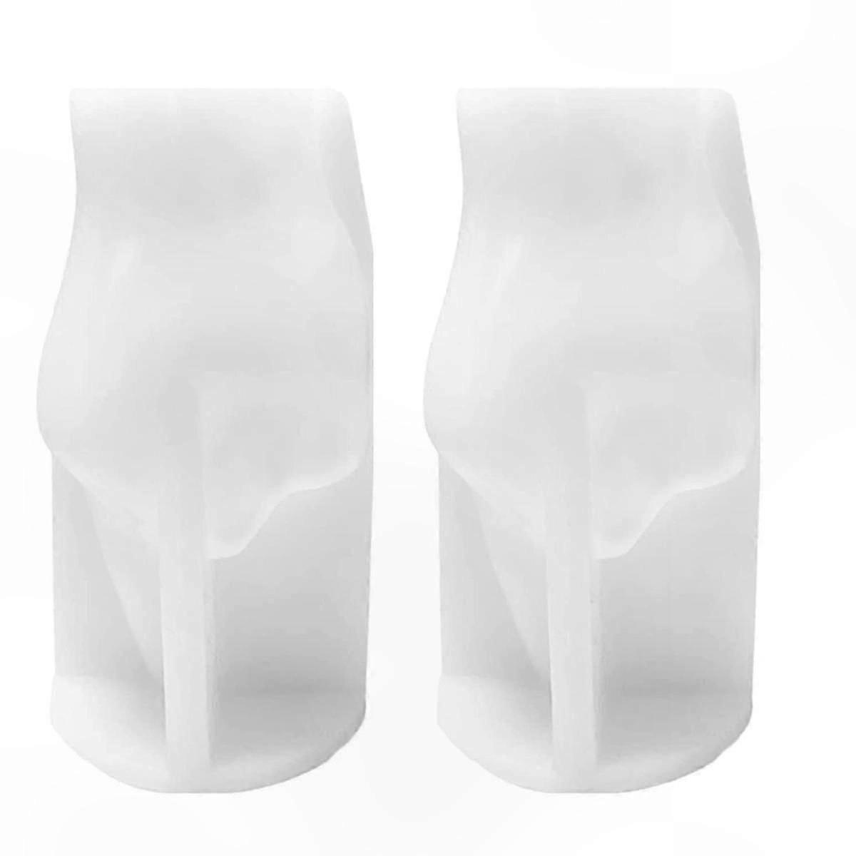 Silicone Gesture Candle Molds, 2 Pack for Resin and Soap Crafting, 3.8 Inches, Middle Finger Design for Creative DIY Projects