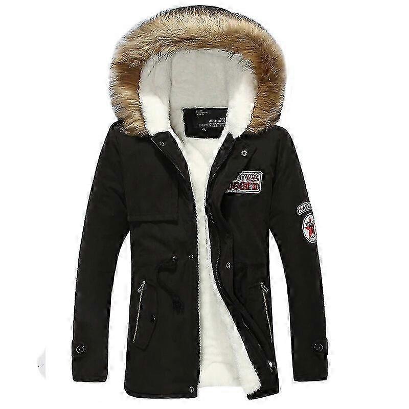 Warm Winter Parka for Men with Wool Lining and Hood