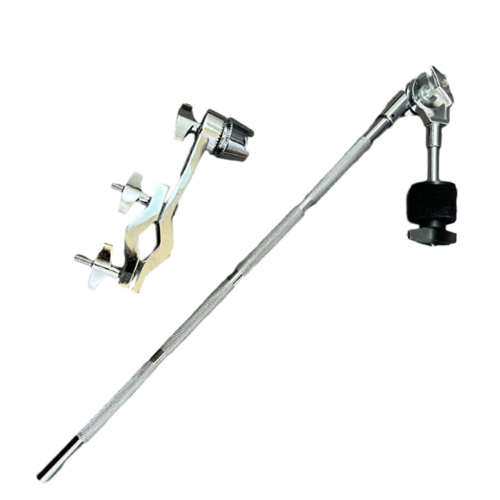 Symbaalivarren pidike puristimella ja jatkokiinnikkeellä, rumputarvikkeet, rumpujen laitteiston osat, symbaaliteline, monivärinen