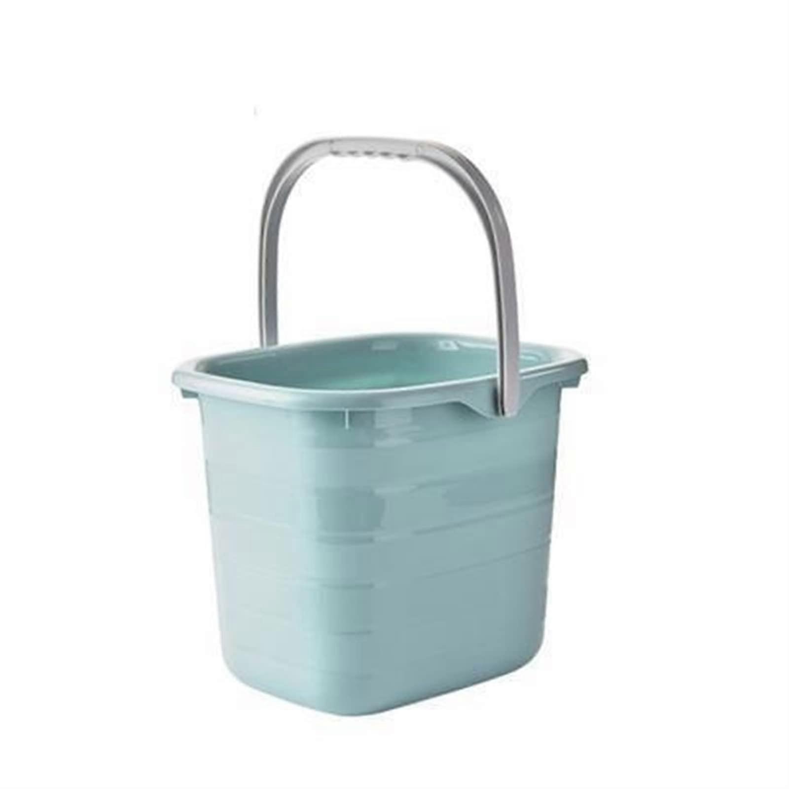 Mop Bucket with Handle for Floor Cleaning, Foot Bath and Camping Washbasin Square Blue