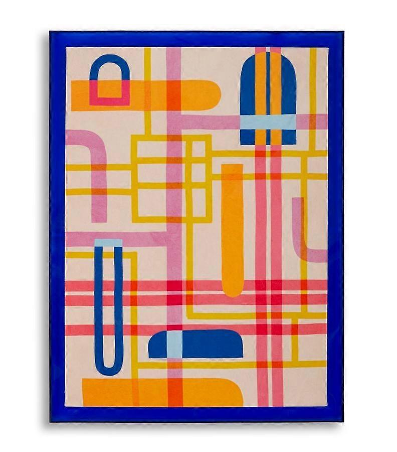 Abstrakt lackerad canvastavla – 60x80 cm