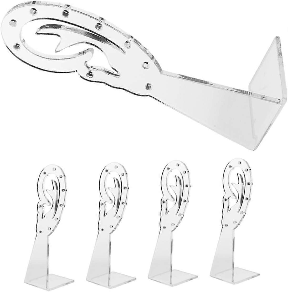 5-Piece Earring Display Stands for Small Stud Earrings, Assorted Shapes