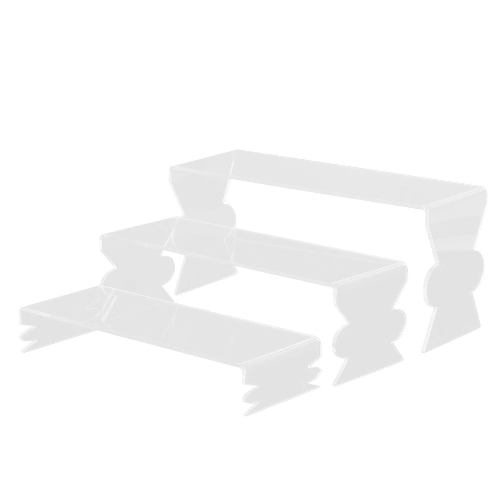 6Pcs Acrylic Riser Display Stand for Organizing Figurines and Cupcakes