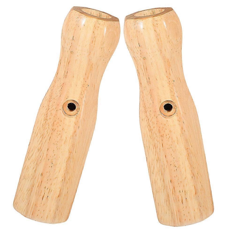 Football Table Handle Wooden Handles for Indoor Game 2Pcs Octagonal Grip