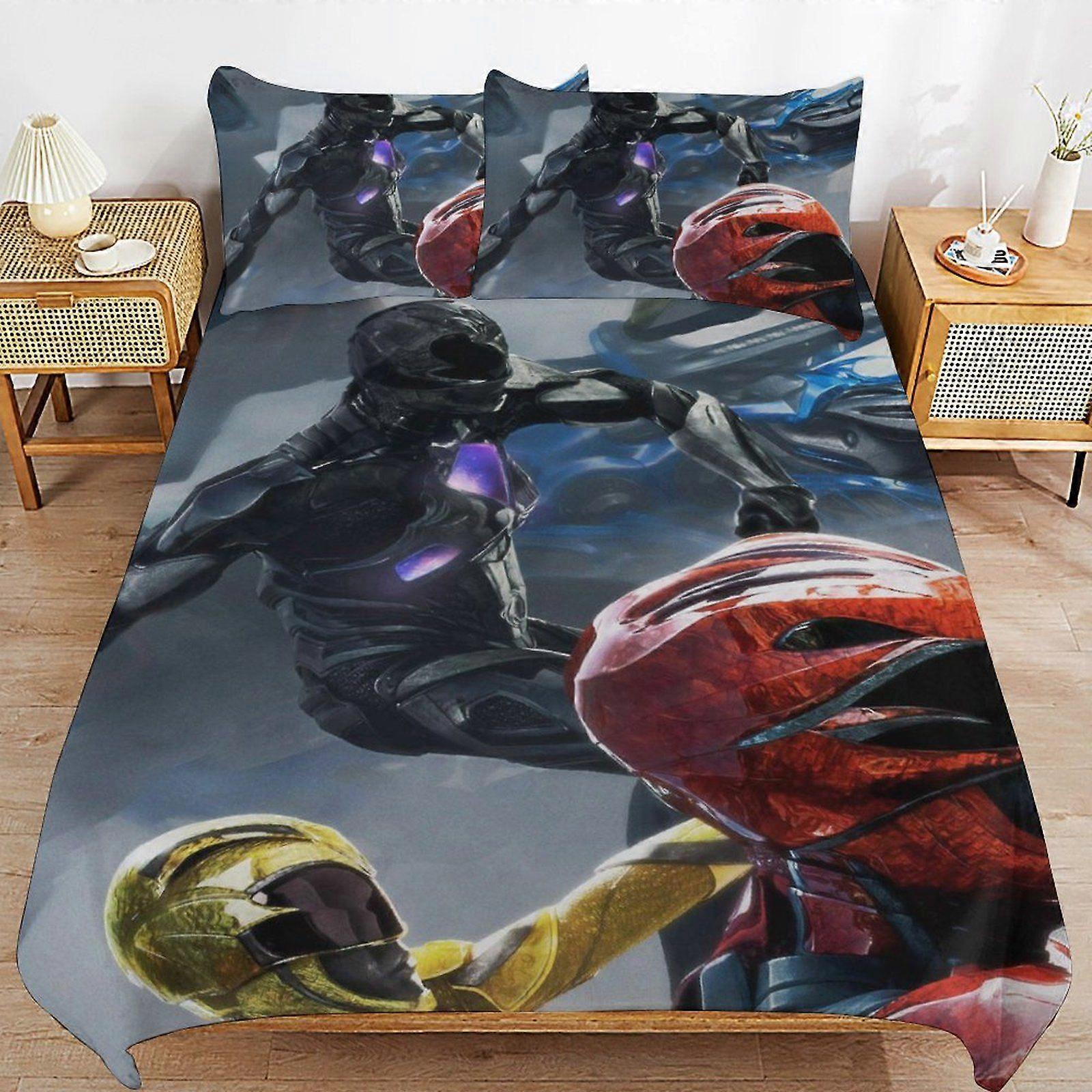 1402BF Power Rangers The Animated Series Complete Bed Solution Long Thread Use Durable Zip Soft Touch Duvet Cover Sets Practicality CF1402