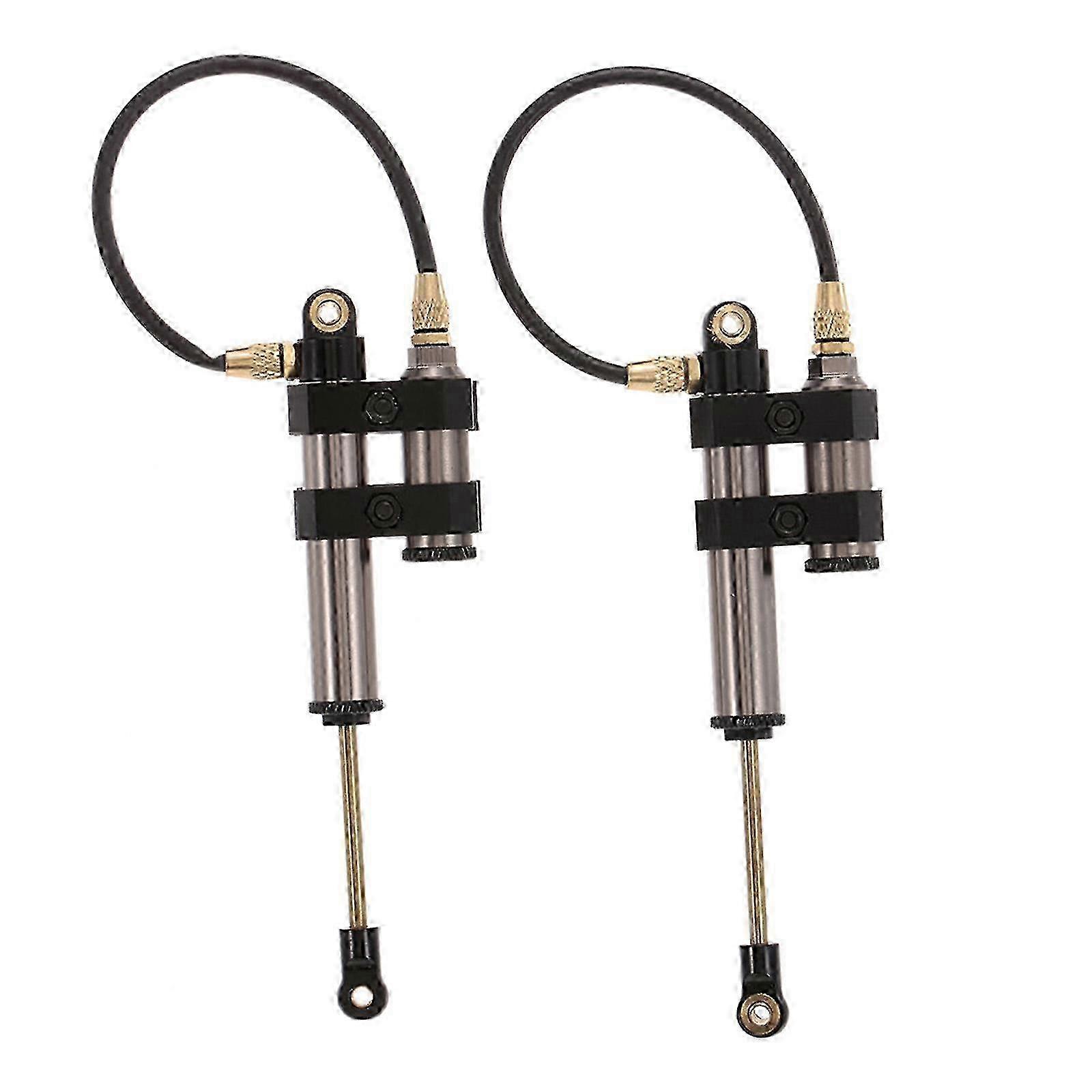 Pack of 2 High Performances Negative Pressure Shock Dampers for 1/10 Remote Control Climbing Car with Adjustable Design Titanium color w