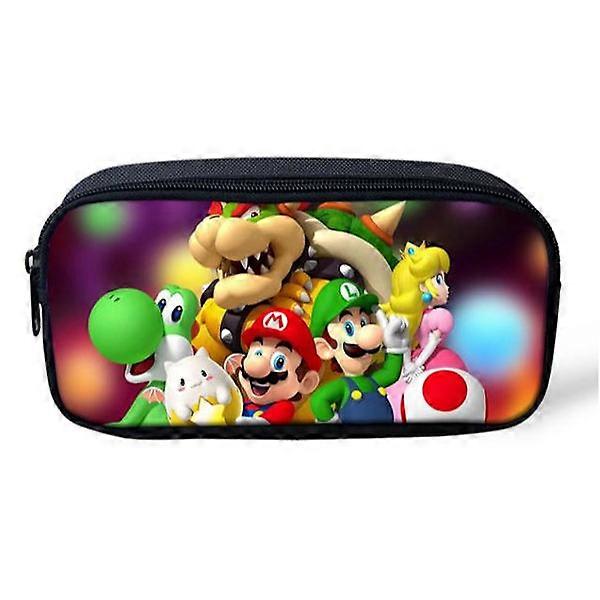 Super Mario Cartoon Pencil Case Large Capacity Pencil Case Student S