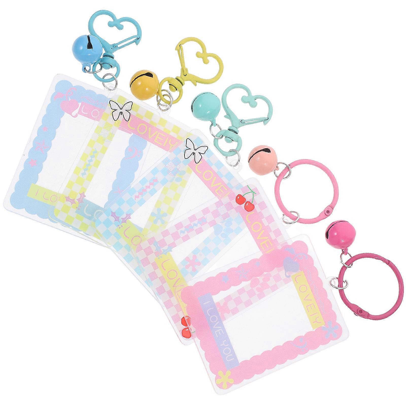 Chic Appearance Keychain Aesthetic 5Pcs Diy Hanging Keychains Assorted Color for Daily Use