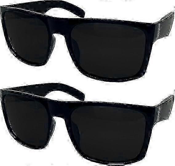 Big frame polarized sunglasses for men, extra large fit and 2 pack.