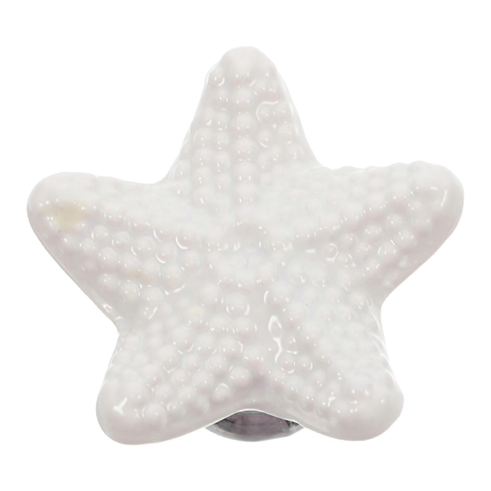 White Ceramic Drawer Knob for Wardrobe Pull with Smooth Grip