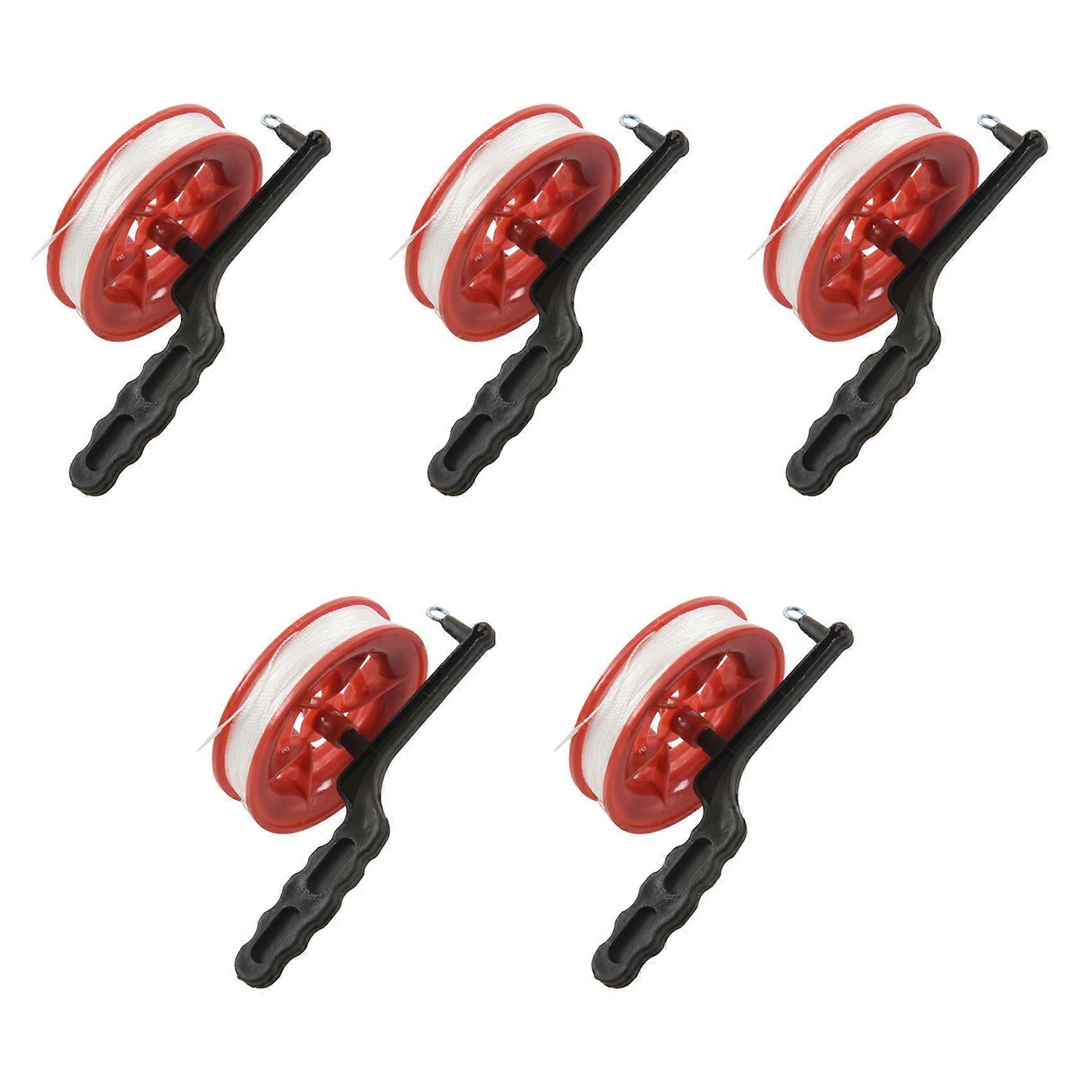 5pcs 100M Twisted String Line Red Wheel Kite Reel Winder