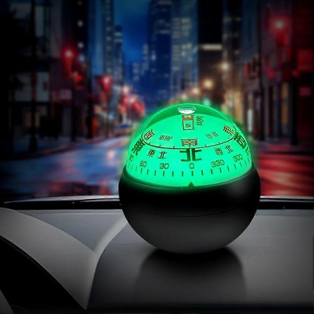 Dashboard Compass for Car SUV Truck, Dual Dial Precision, Waterproof Shockproof, White