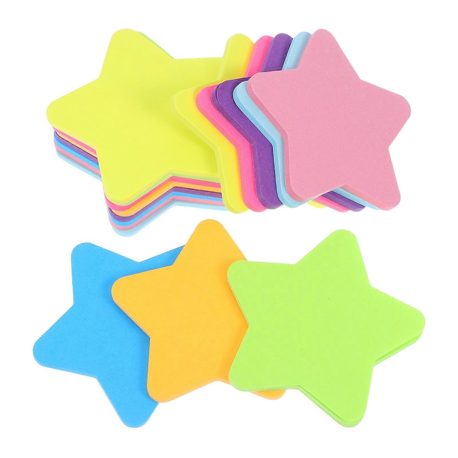 Star Shaped Self Stick Note Pack for School and Home 64Pcs