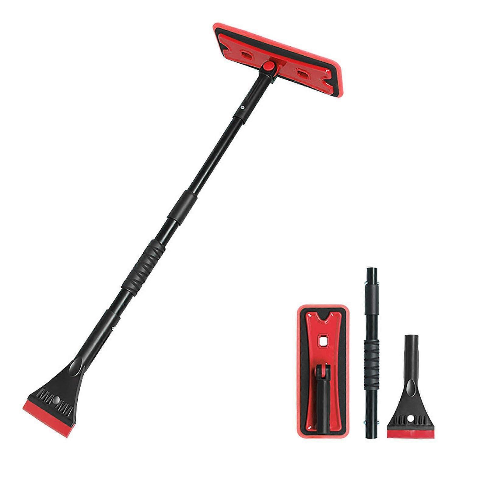 Car Snow Shovel for Alfa Romeo Tonale with Ice Scraper and Snow Brush, NonScratch, 2 Red