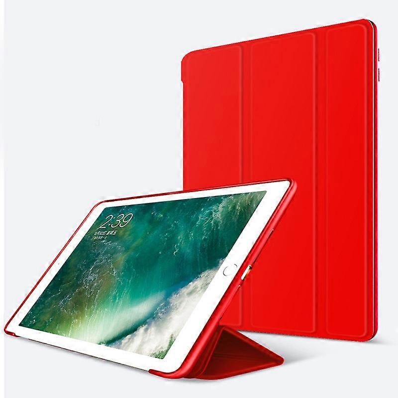 Stylish Case For Ipad 5/69.7 Inch Big Red Three-fold Leather Flip