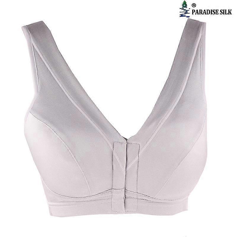 Natural Silk Full Cup Bra Buckle Front