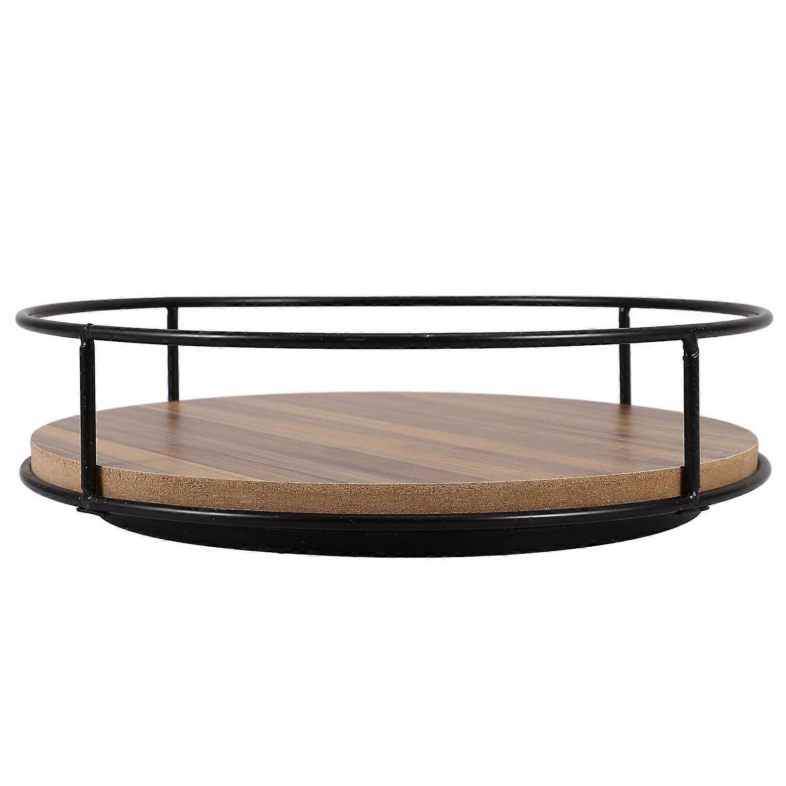 Rotating Tray Wooden Organizer for Pantry Storage Use