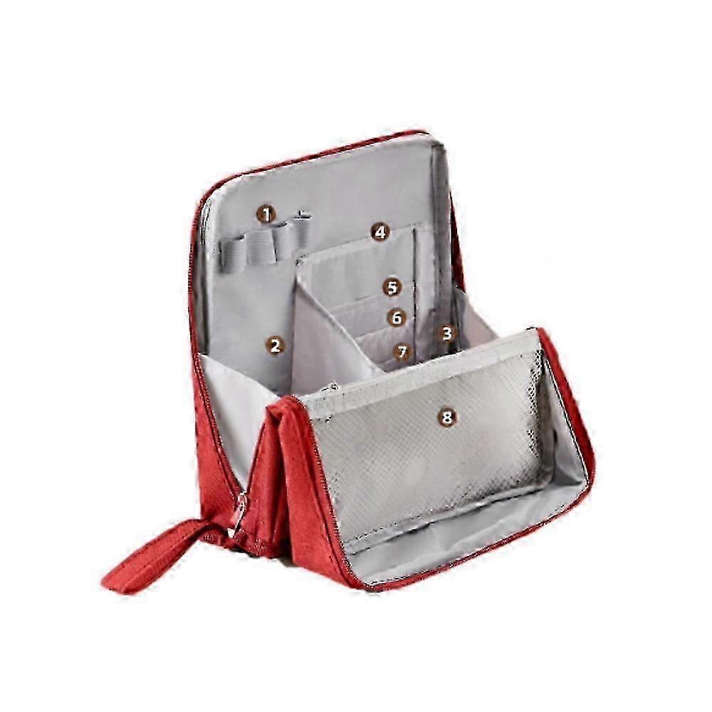 Multi-purpose Large Capacity Standing Makeup Bag,portable Stationery Storage Bag