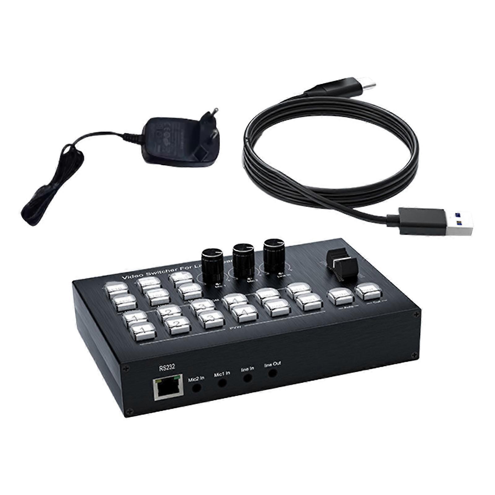 Video Alterer With 4 Inputs 2 Outputs For Live Streaming Broadcast Professional Studio Equipment Multicolor