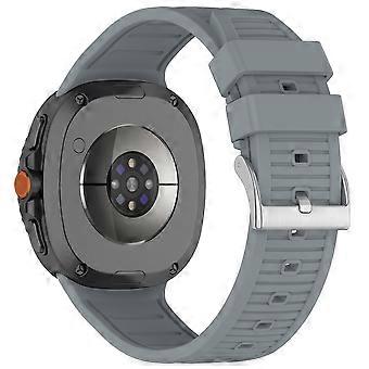 Silikonowy pasek do zegarka Samsung Galaxy Watch8 Classic 46mm / Watch8 44mm / 40mm Stalowa klamra w paski Str