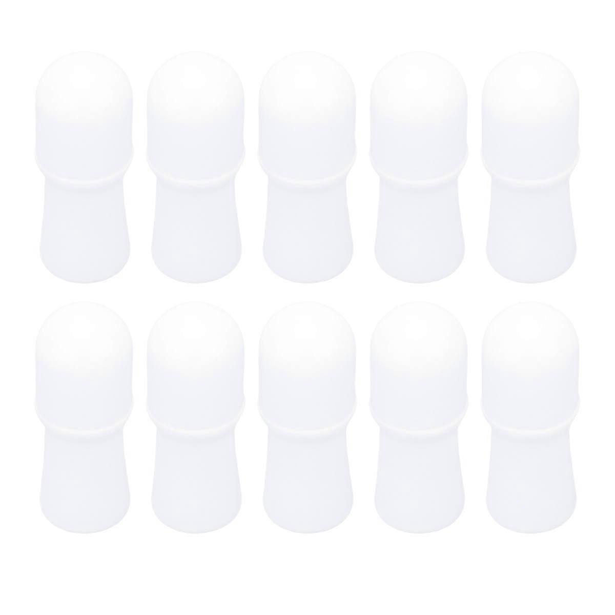 Essential Oil Bottles 10Pcs with Rolling Balls for Storage White