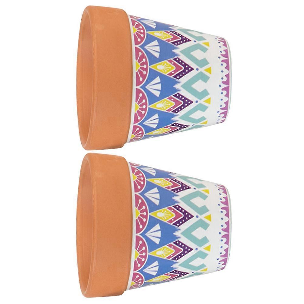 Blue Ceramic Succulent Flowerpot Creative Pot for Storage Use 2Pcs