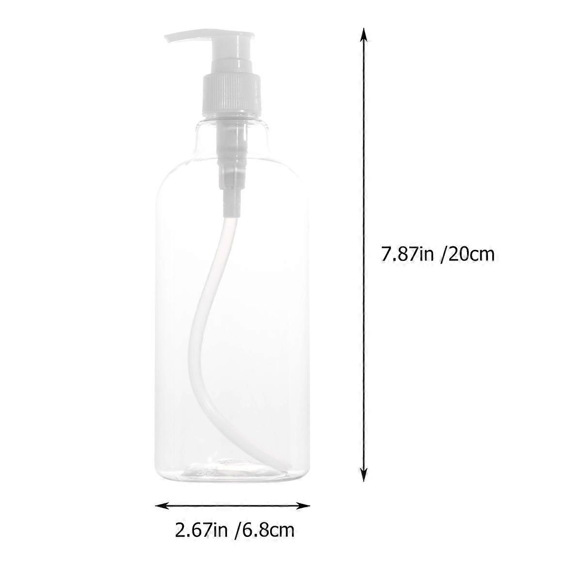 4Pcs Bottle with Pump for Shampoo Dispenser Refillable Transparent Liquid Bottles