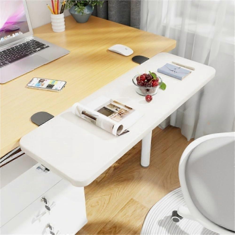 Desk Arm Rest Ergonomic Extender Tray with ClampOn Support, Foldable 25.6x9.8 Inch White