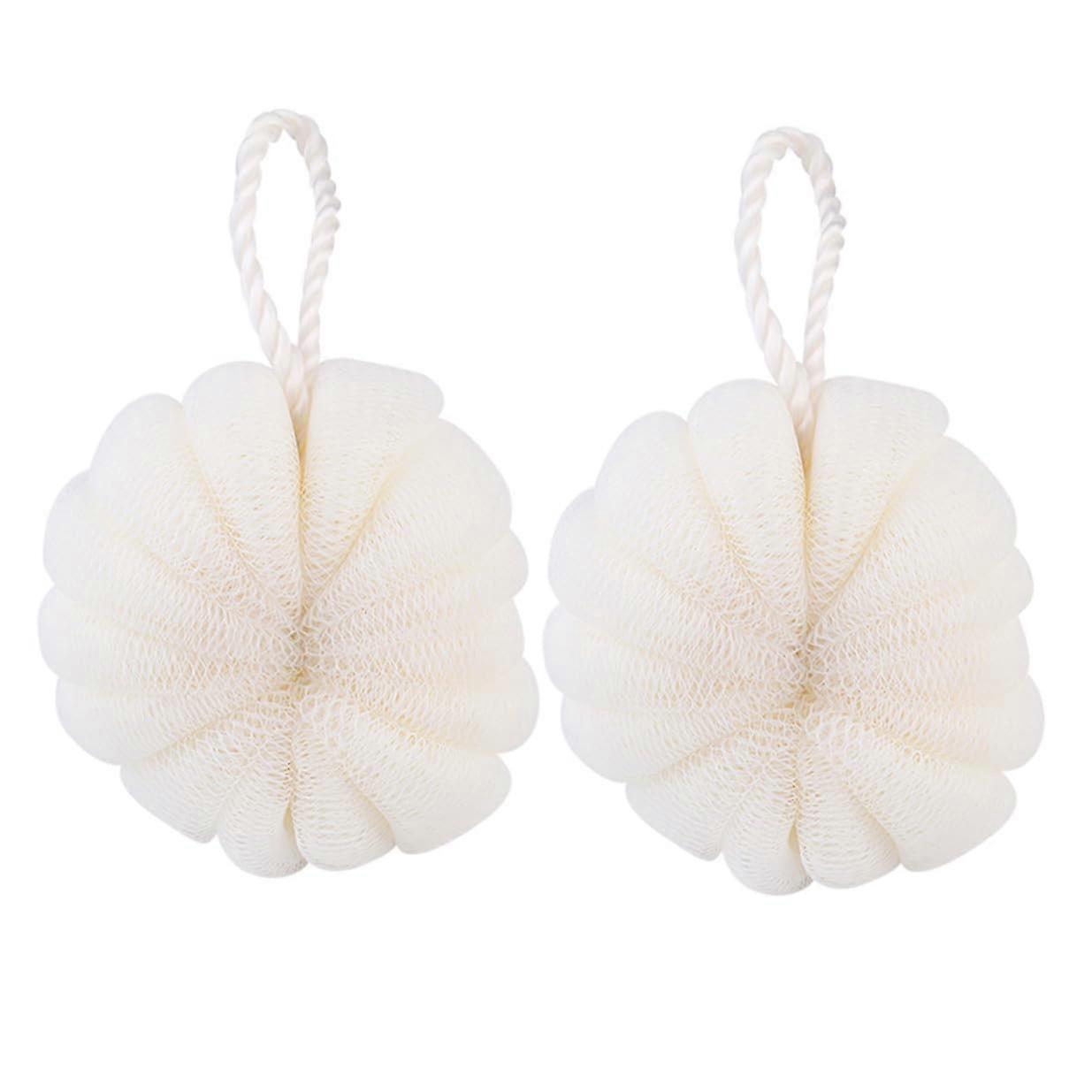 Large PetalShaped Bath Sponge Set with Long Handle for Gentle Exfoliation and Quick Rinse