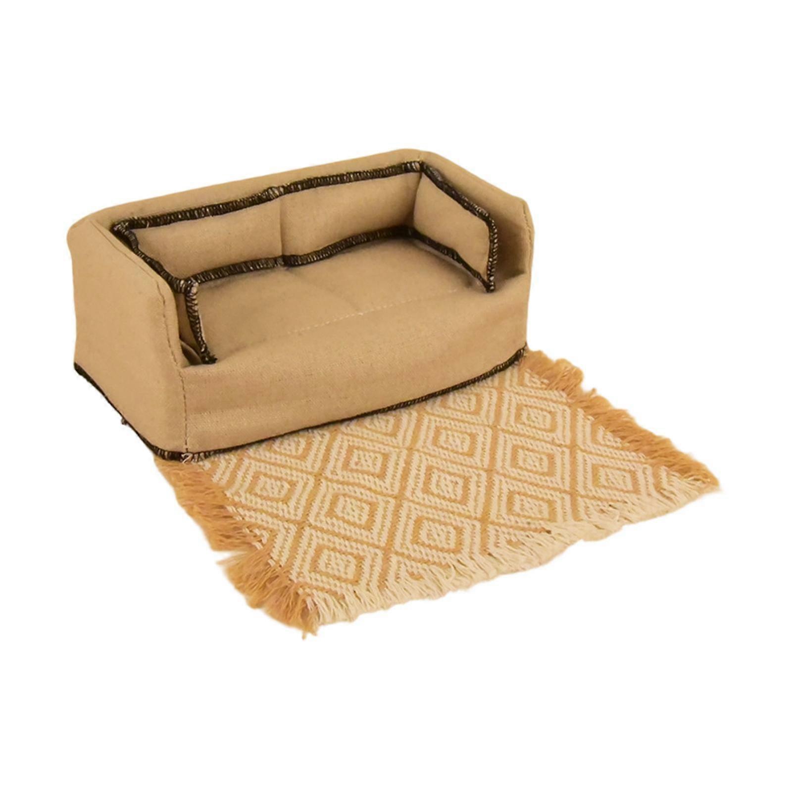 1:12 Scale Dollhouse Sofa,Doll House Accessories DIY Projects Decorative