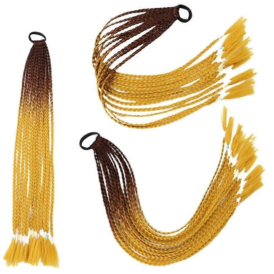 Rainbow Gradient Ponytail Hair Extension 60CM NaturalLook Texture Secure Elastic Fit