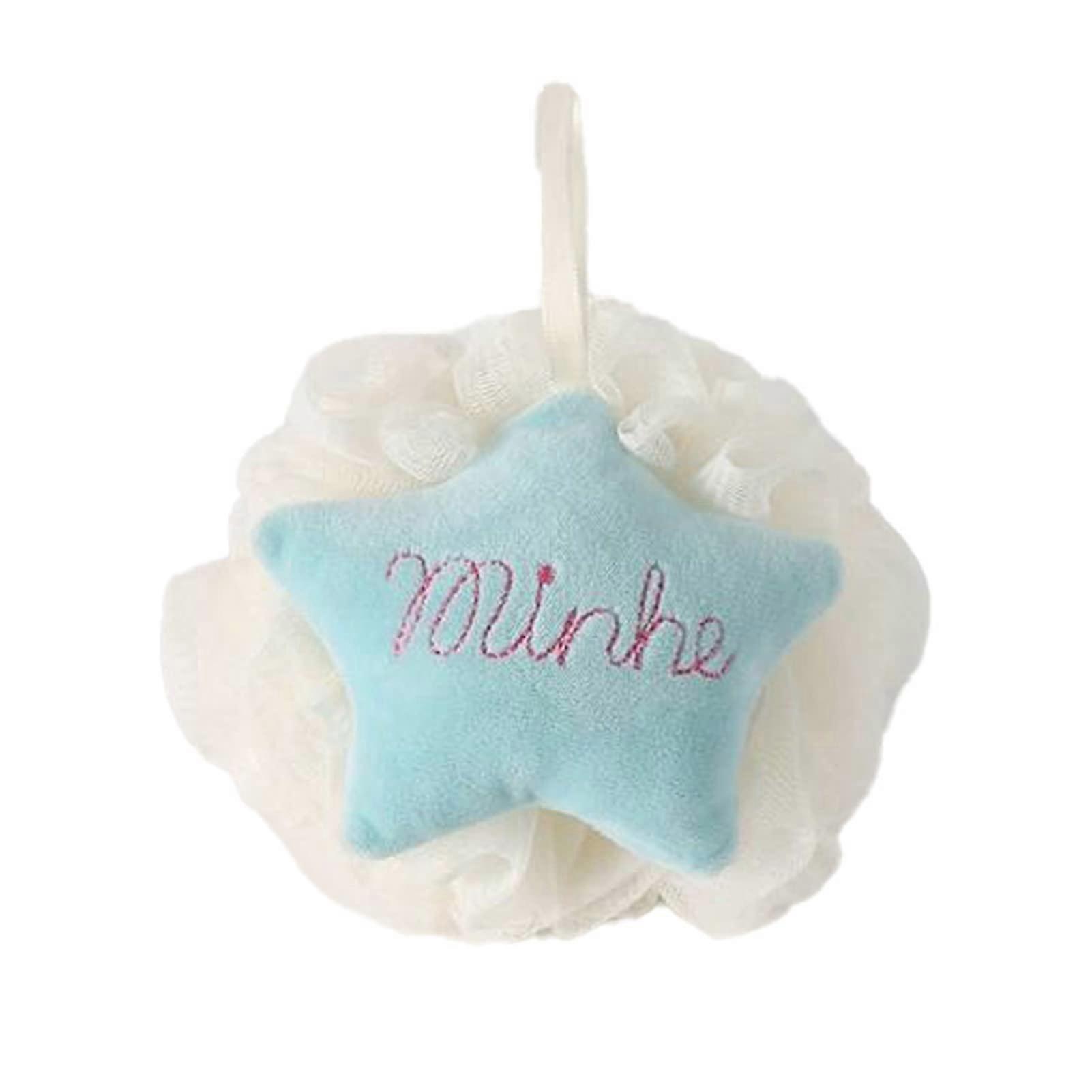 Baby Bath Sponge Extra Soft Texture with Hanging Loop SkinFriendly Shower Loofah Blue