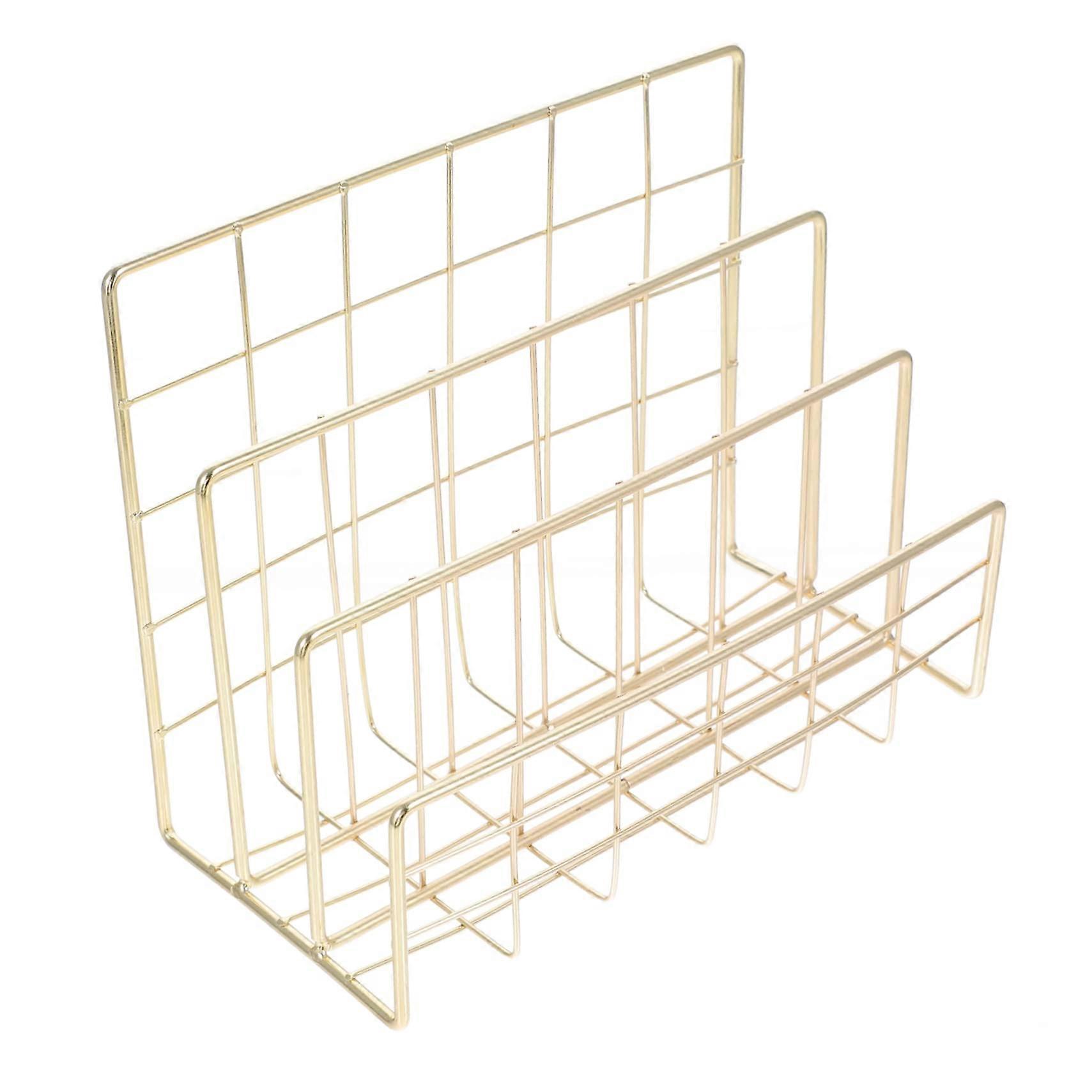 Durable Metal Bookend and Desktop File Organizer, SpaceSaving L Shape Bookshelf for Office