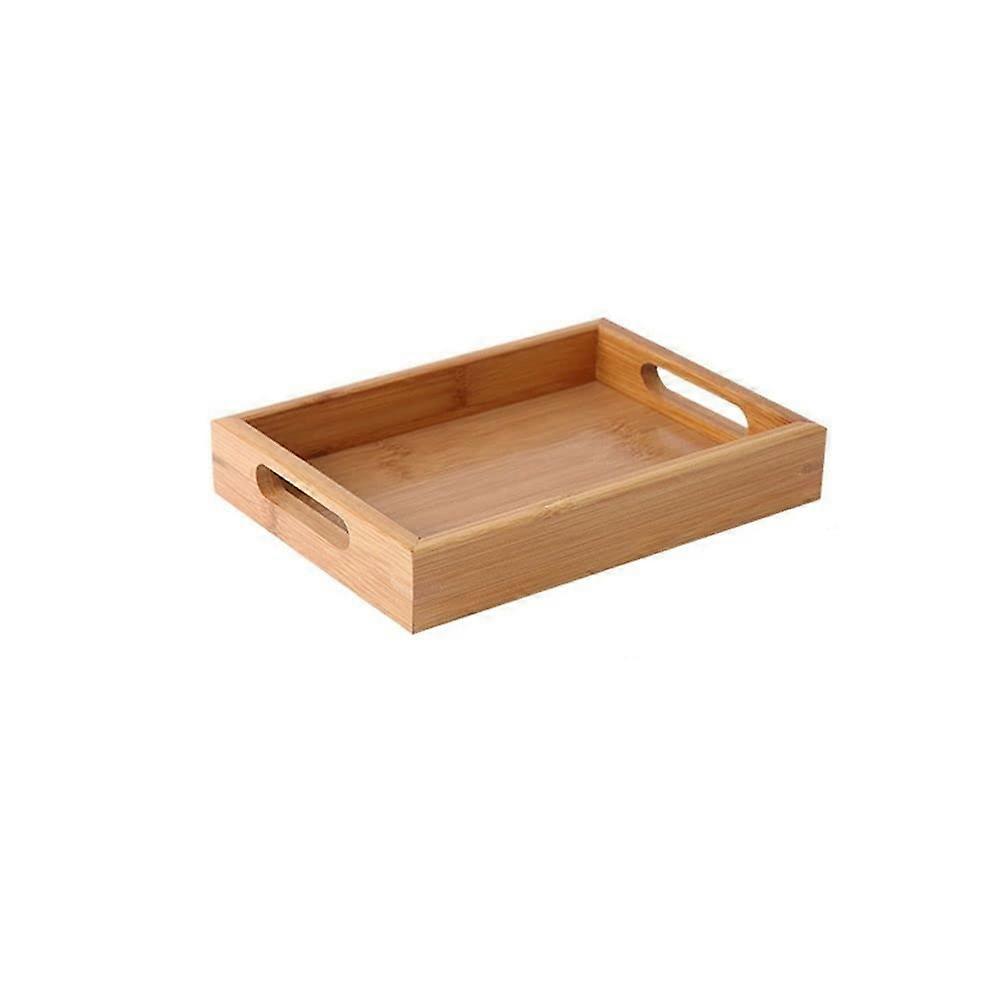 Wooden Rectangular Serving Tray with Handles for Breakfast Tea Snacks and Appetizers