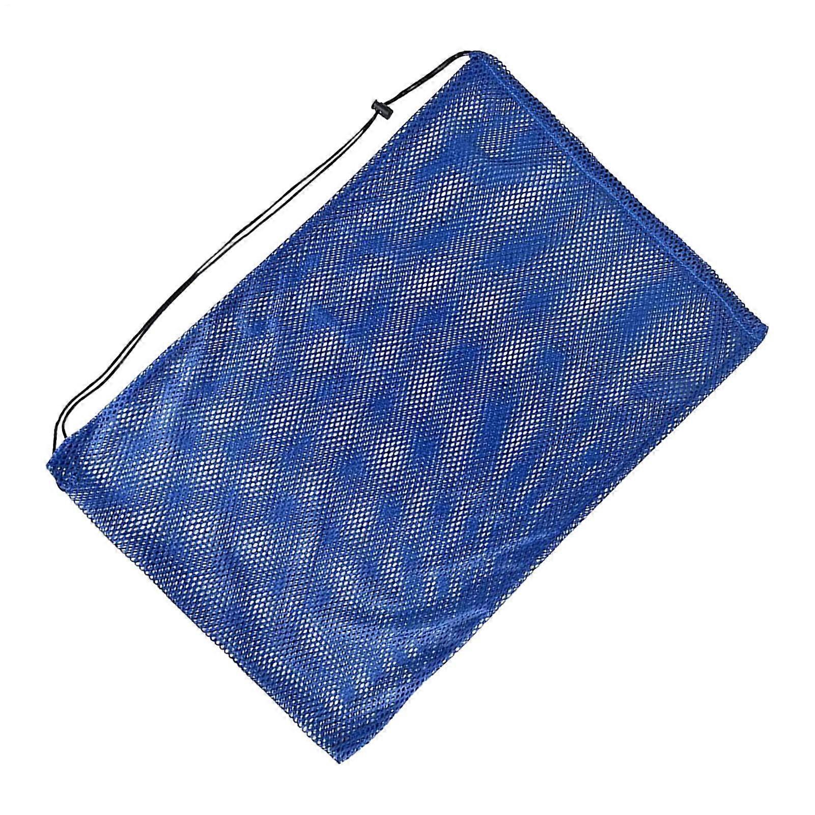 Extra Large Mesh Beach Bag with Drawstring for Snorkeling Gear, Quick Dry Dive Organizer, Blue