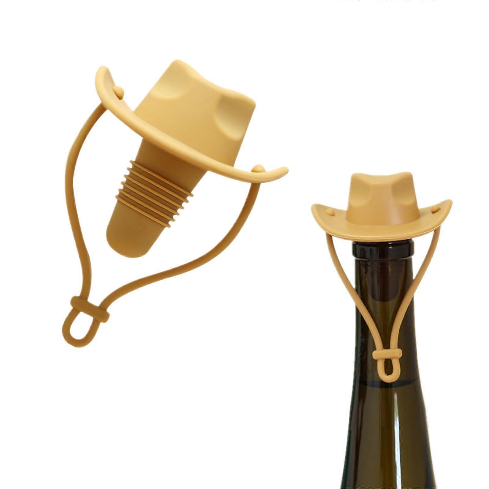 Wine Bottle Stopper Silicone Cowboy Hat Topper LeakProof Reusable Gift Novelty