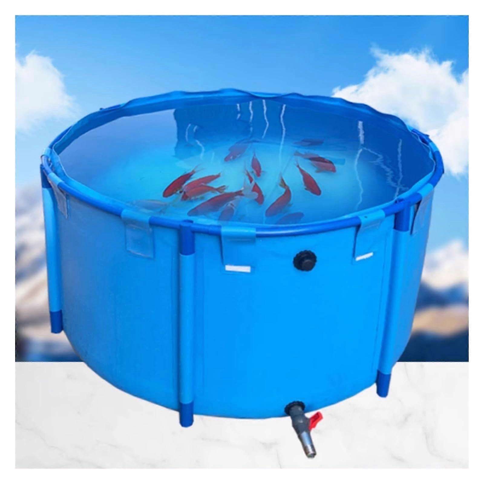 2000L Folding Fish Pond Tank with Rectangular Design for Above Ground Aquaculture and Farming