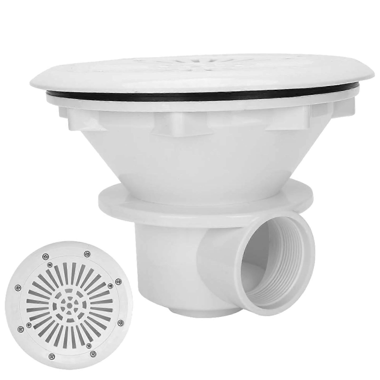 Pool Drain Port DN50 Swimming Pool Main Drain with LeakProof ORing and DebrisBlocking Grille