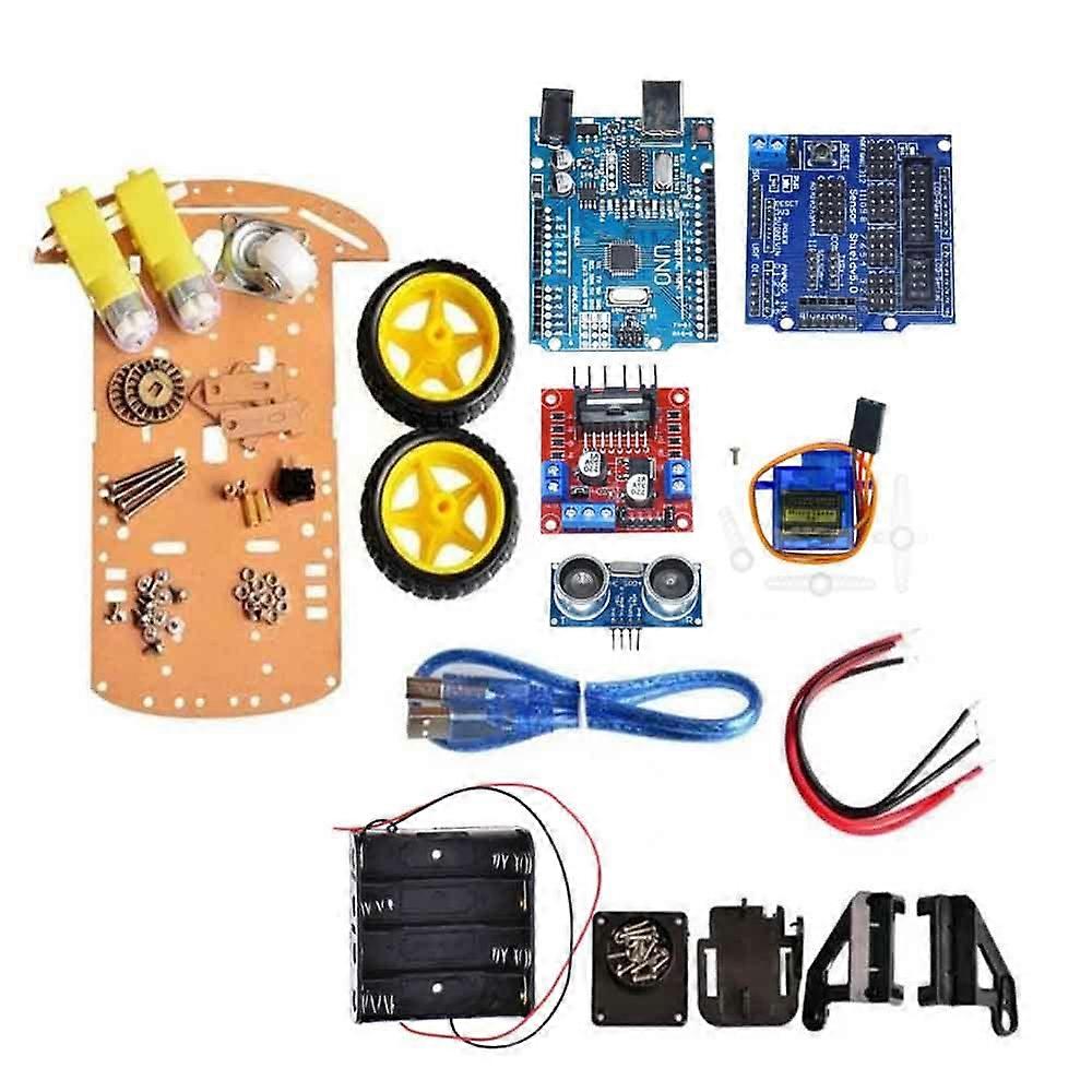 Smart Robot Car Chassis Kit 2WD with Encoder Speed Feedback Obstacle Avoidance for Arduino