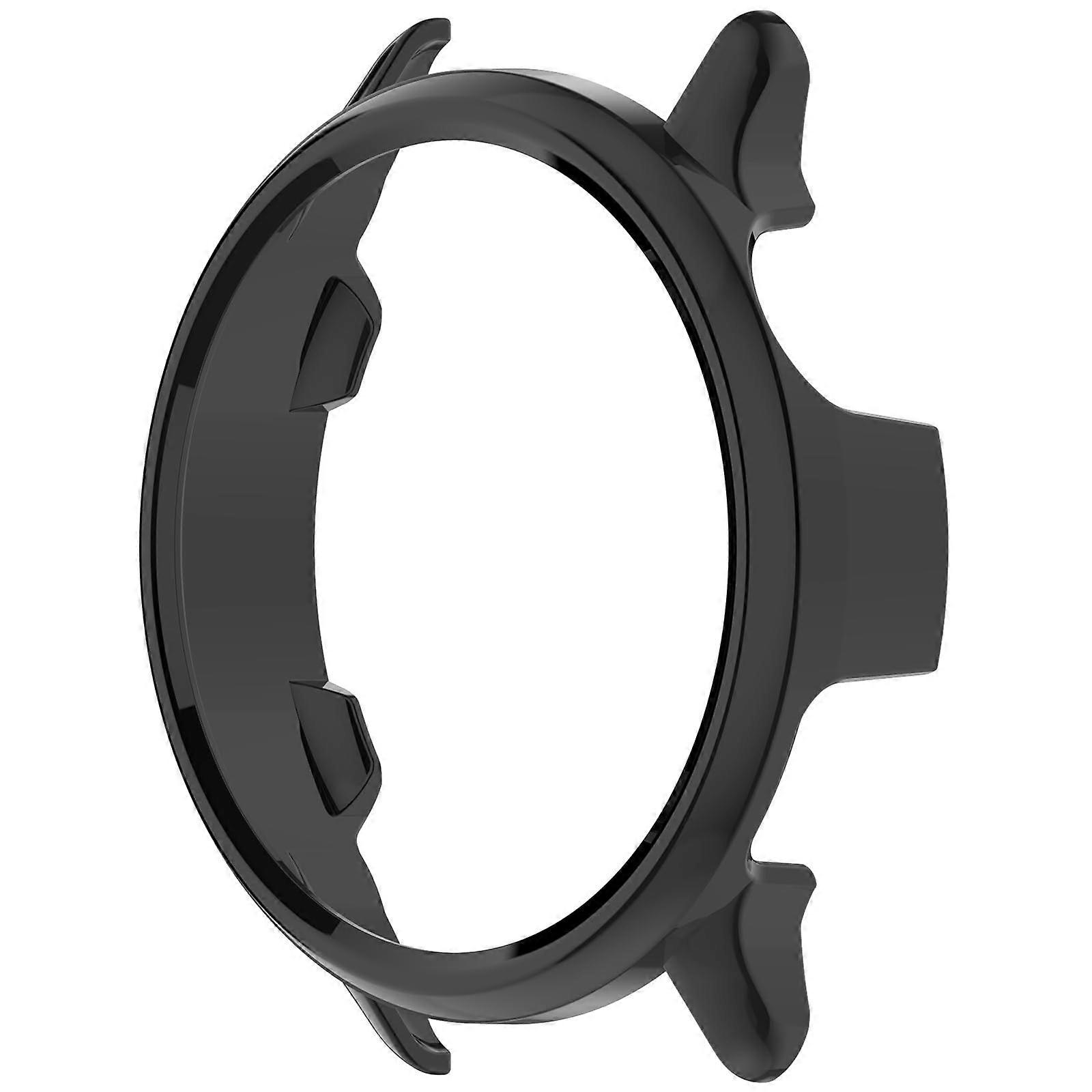 Glossy Black AntiScratch Protective Bumper with Edge Protection Case for Apple Watch 6 45mm