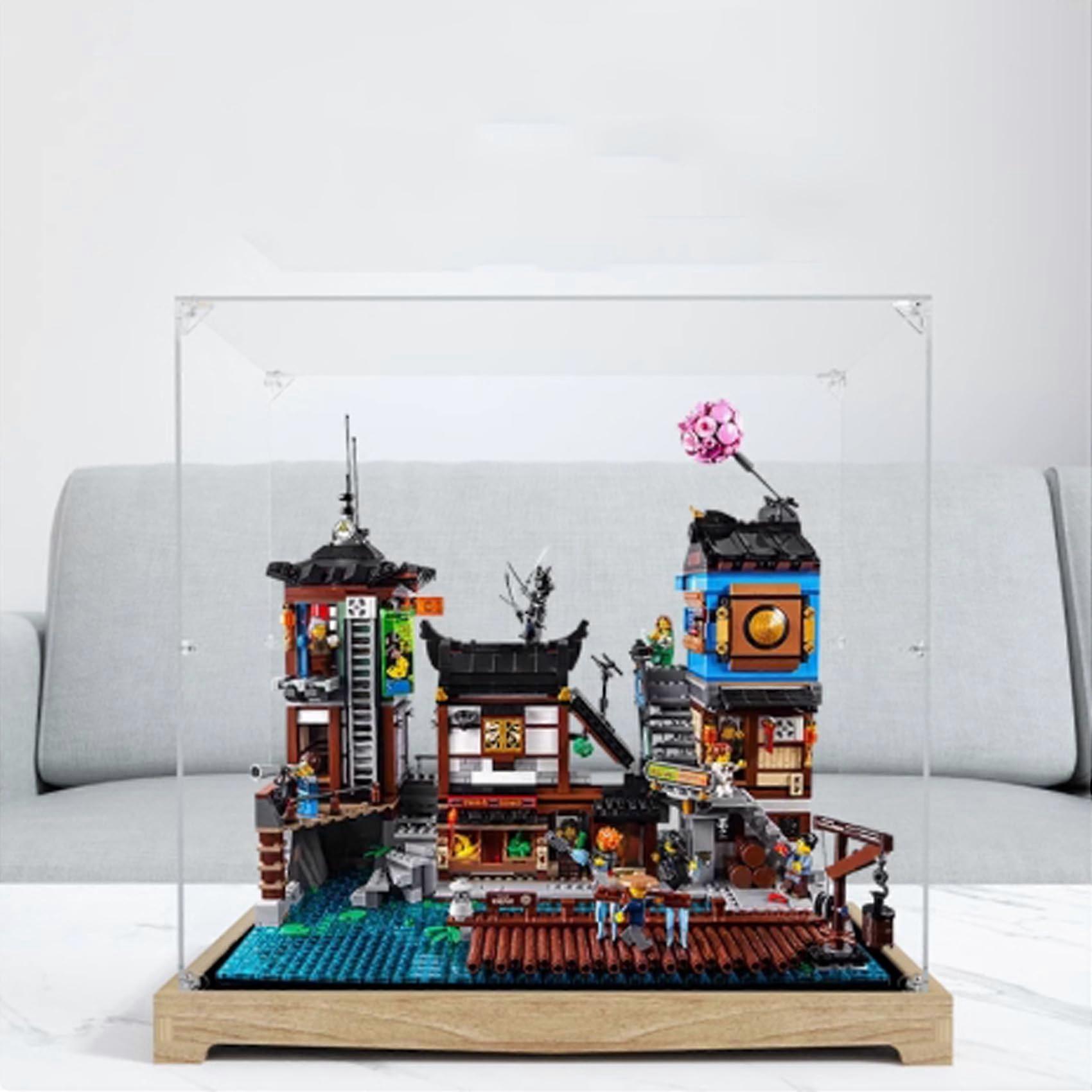 Display Case Transparent Acrylic Dustproof Box for  70657 City Dock Model