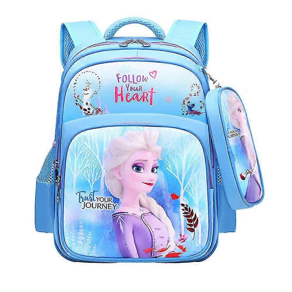 Frozen Unicorn Elsa Anna Kids Girls Backpack With Pencil Bag Cartoon School Bag