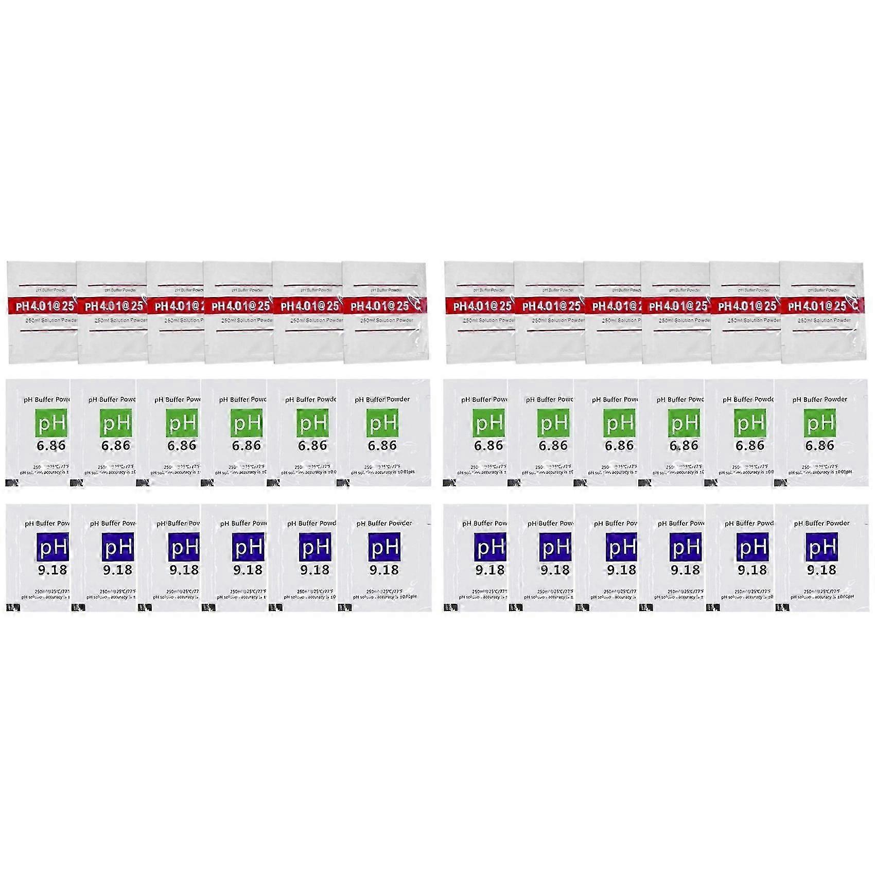 36 Pack PH Meter Buffer Solution Powder 6.86/4.00/9.18, PH Calibration Solution Packets for Precise PH Meter