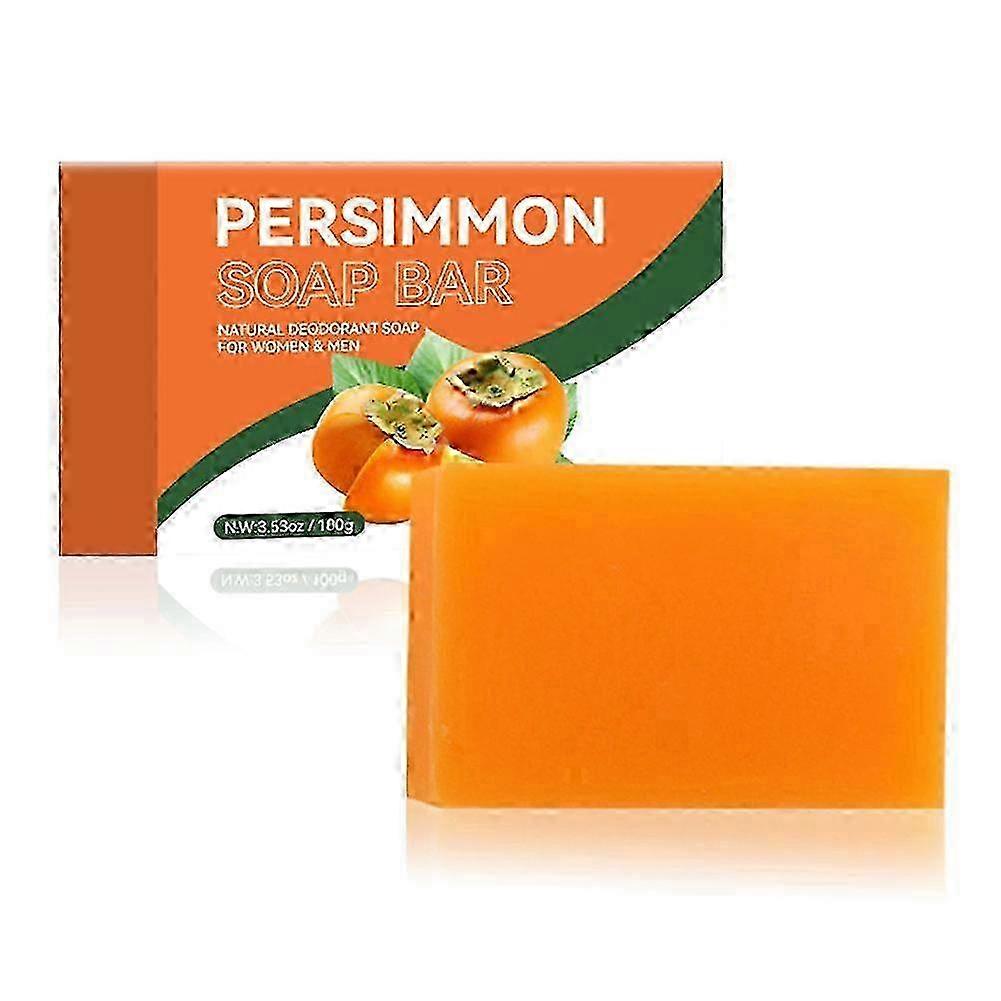 Persimmon Deodorant Soap - Odor Neutralizing, Deep Cleansing for Post-Workout and Sensitive Skin