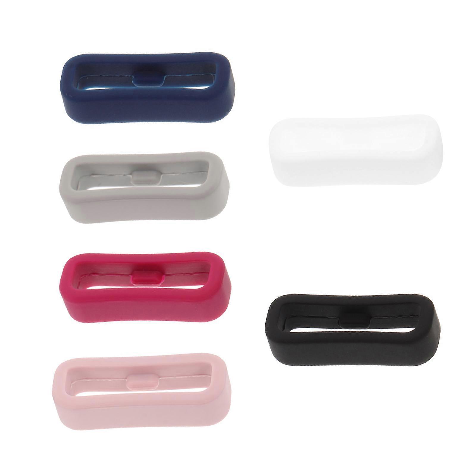 Watch Band Keeper Silicone Watch Strap Holder Loop Retainer Rings 6Pcs