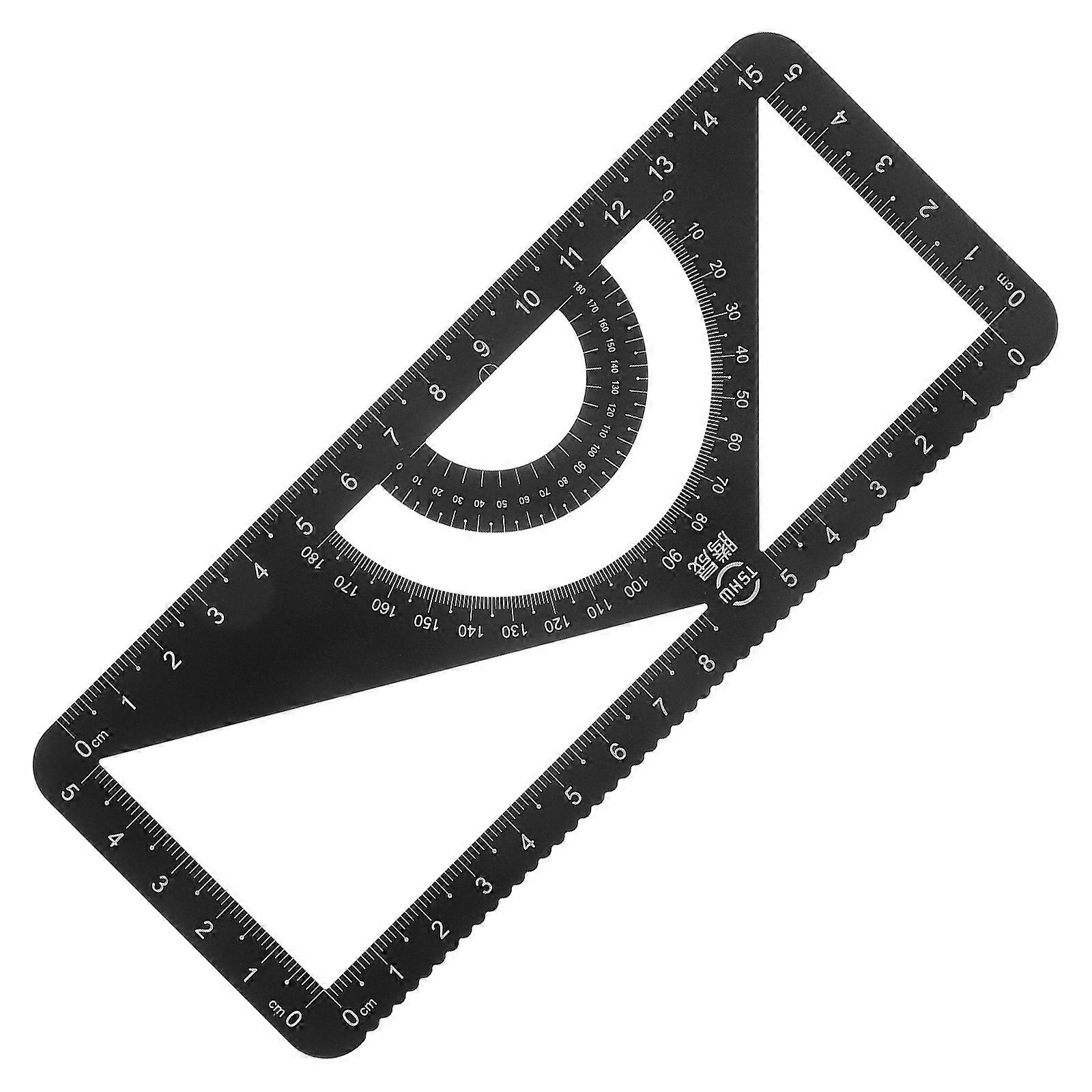 Multipurpose Metal Ruler Drawing Measurement Triangle Set for Measuring Use