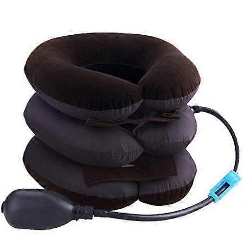Neck Traction Device 3 Layer Inflatable Cervical Collar Adjustable Support for Neck Pain Relief